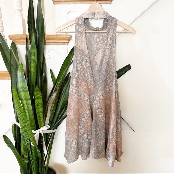 Free Poeple Mock neck Print Sleeveless Mini Dress - Picture 9 of 9